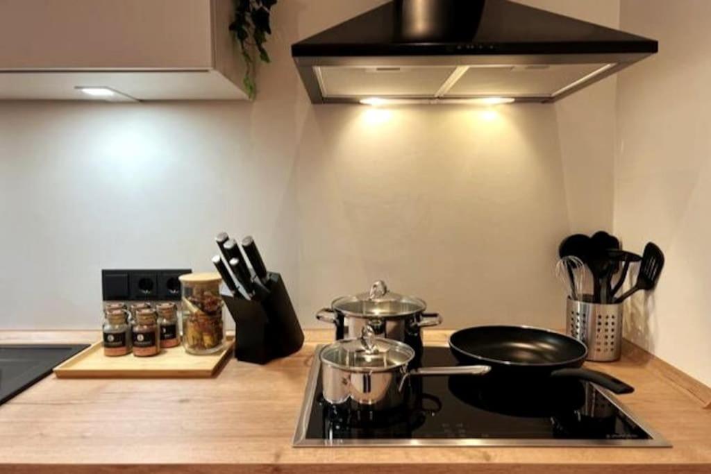 Soul-Apartment Terrasse Privat-Parkplatz Boxspringbett 55Zoll Tv Wlan Λειψία Εξωτερικό φωτογραφία